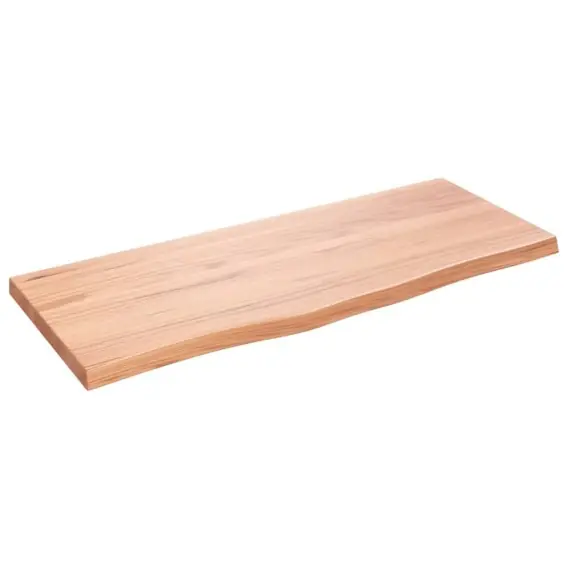 Półka, jasnobrązowa, 100x40x4cm, lakierowane lite drewno dębowe Lumarko! - Hurtownia wielobranżowa Lumarko Do wyczerpania zapasów